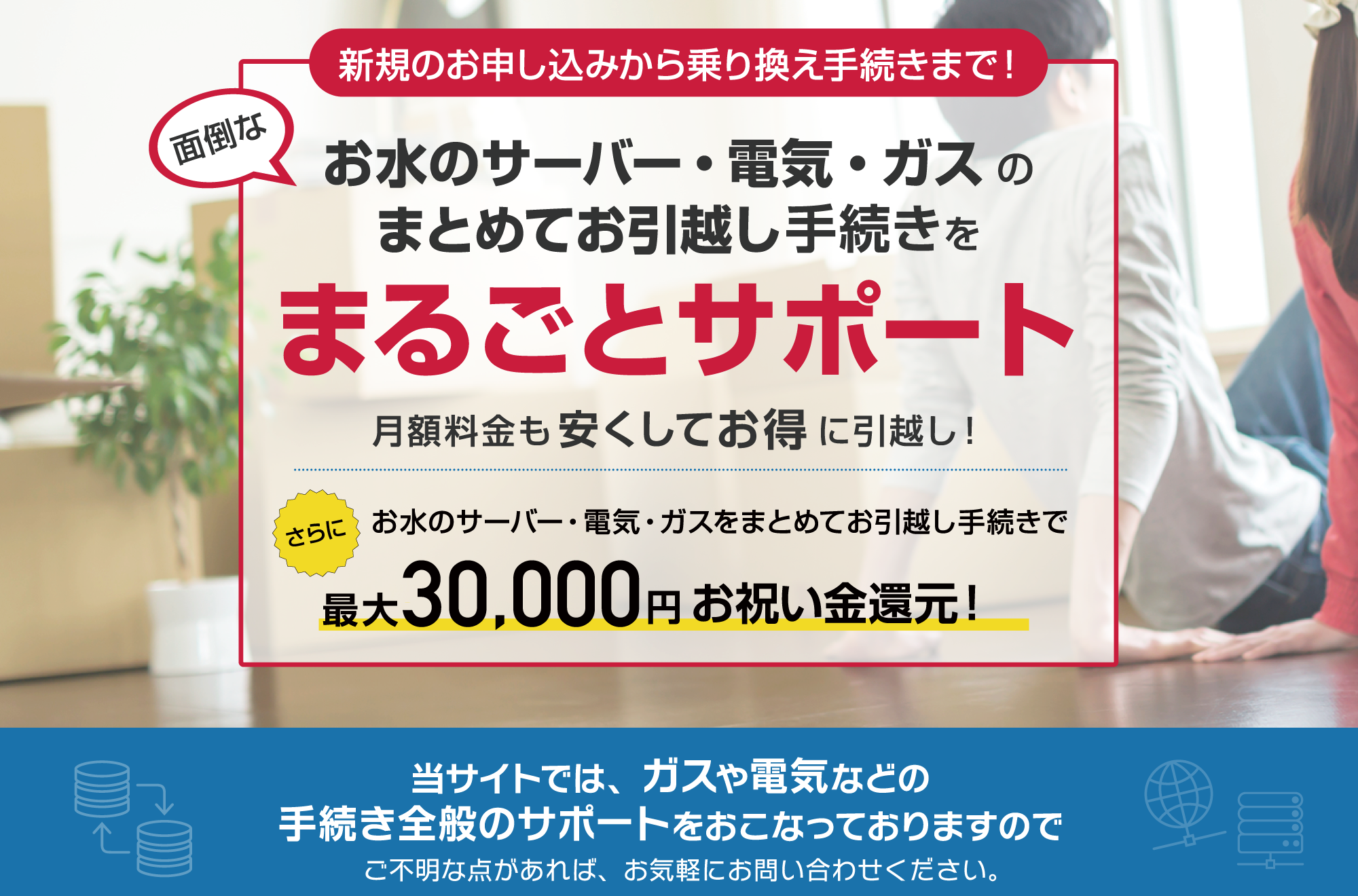 引越し手続きをまるごとサポート